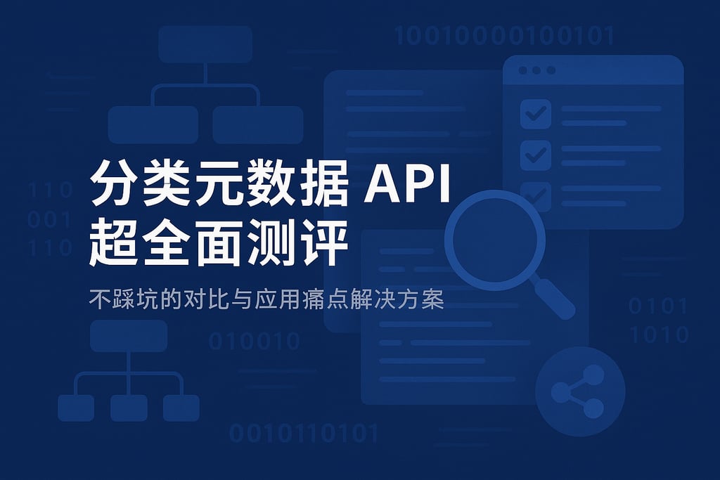 分类元数据 API超级全面测评，不踩坑的对比与应用痛点解决方案